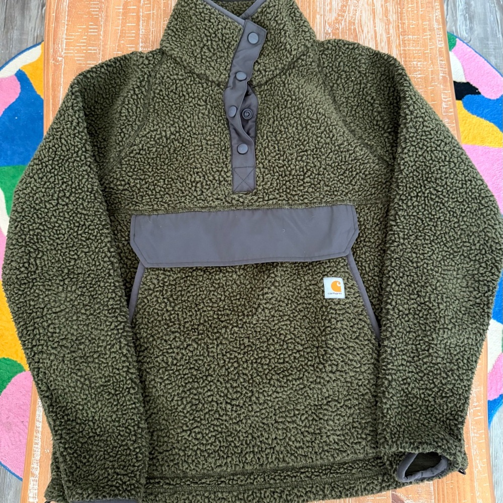 Carhartt Men's fleece pullover (S) Small Unisex Like New!!!